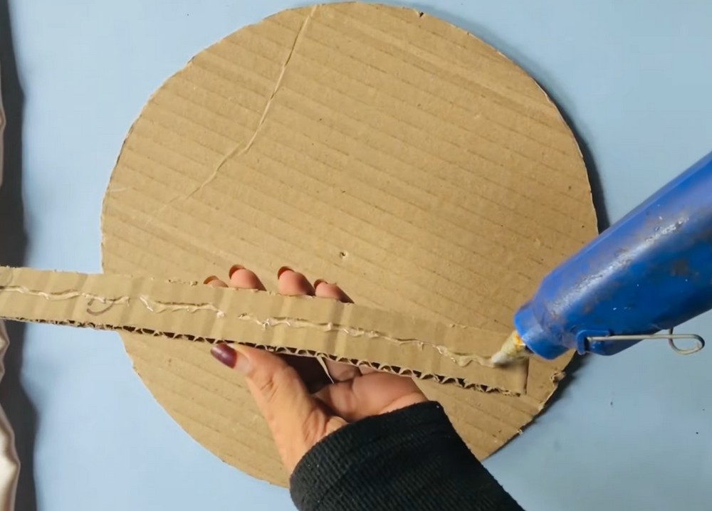 Cardboard wall decor idea