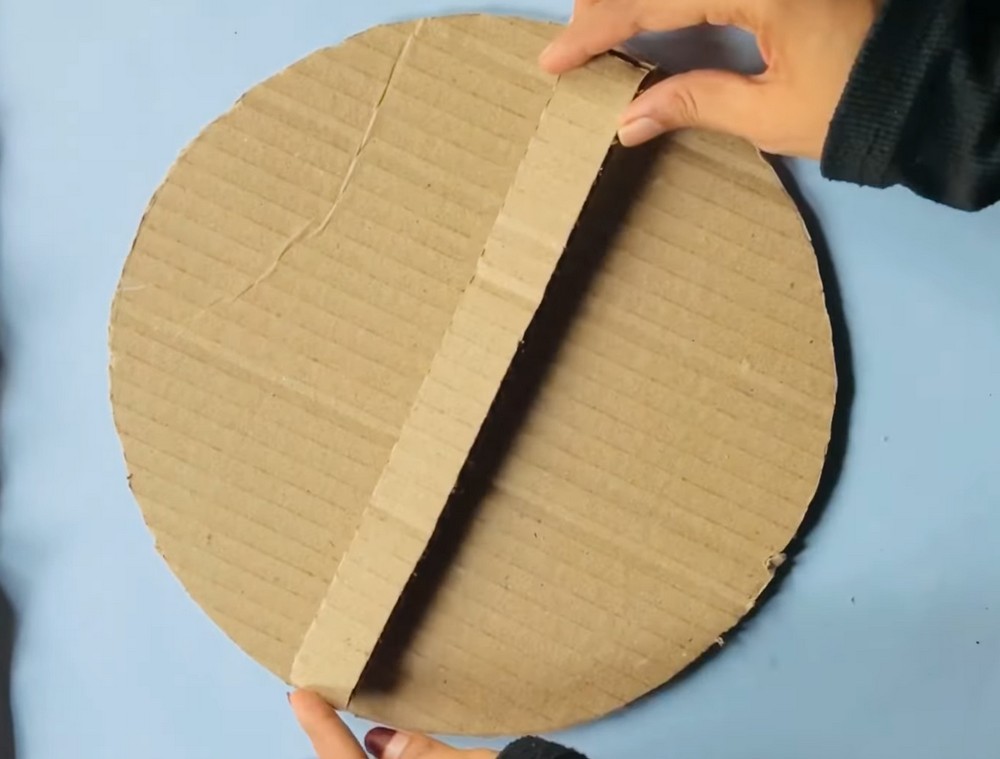 Cardboard wall decor idea