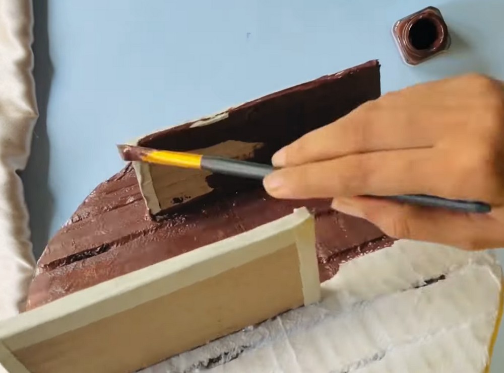 Cardboard wall decor idea