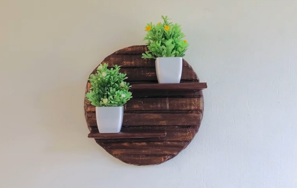 Cardboard wall decor idea