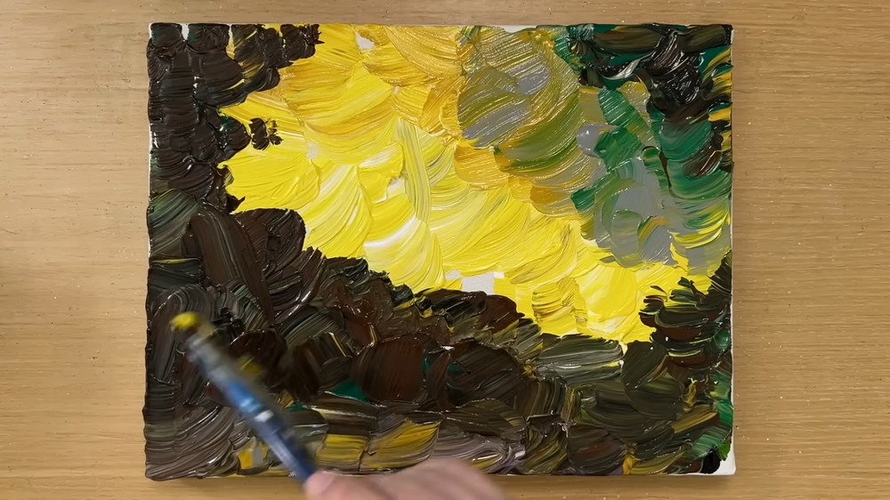 Painting a Yellow Forest Road