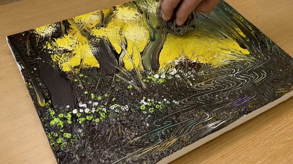 Painting a Yellow Forest Road