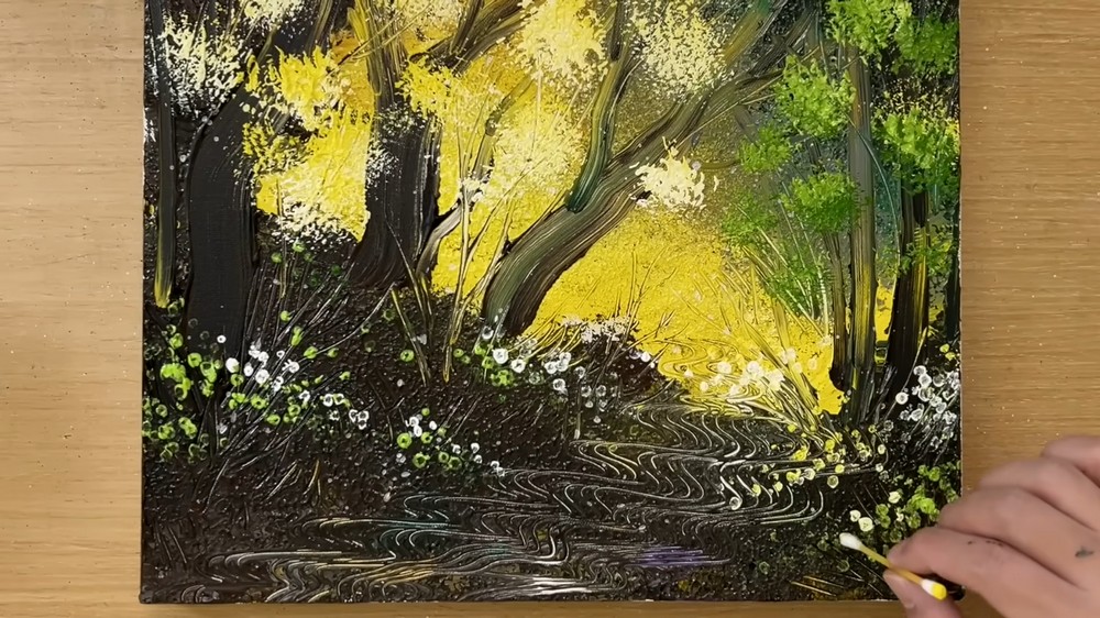 Painting a Yellow Forest Road