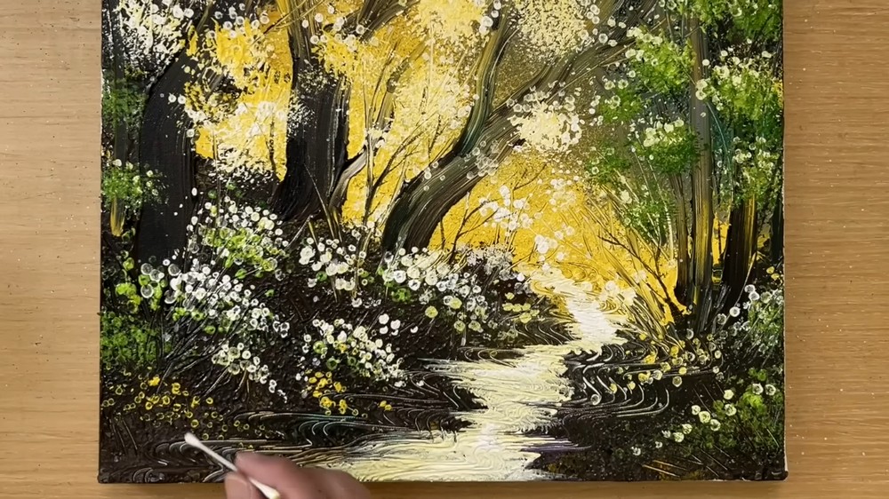 Painting a Yellow Forest Road
