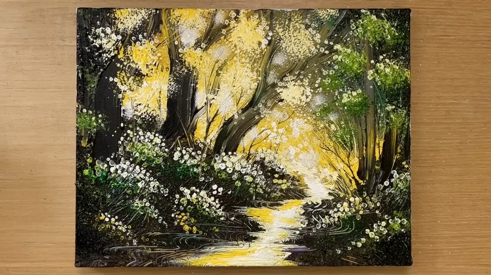 Painting a Yellow Forest Road