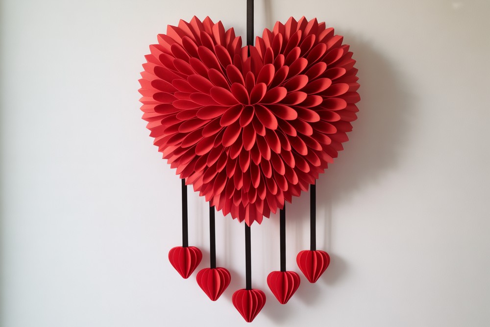 Paper Heart Wall Hanging