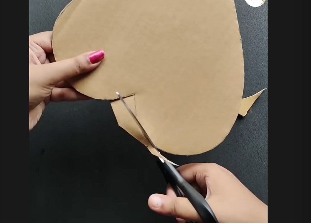 Paper heart wall hanging