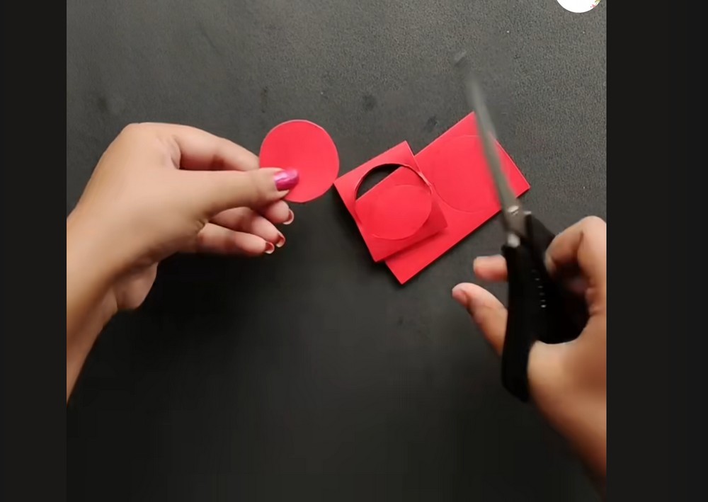 Paper heart wall hanging