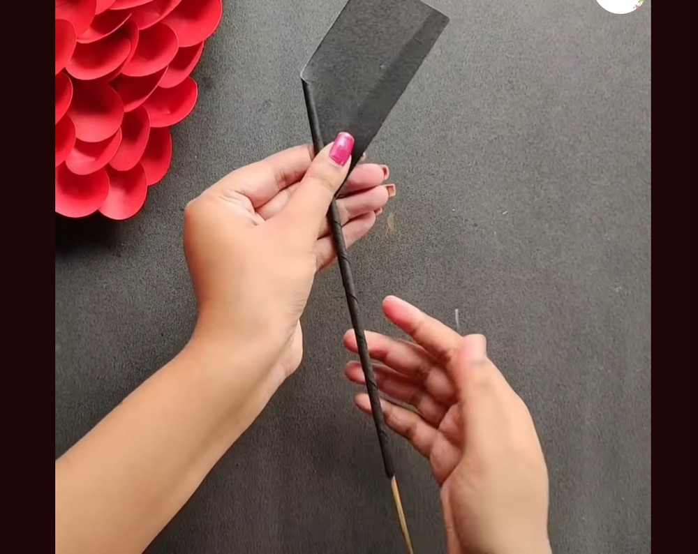 Paper heart wall hanging