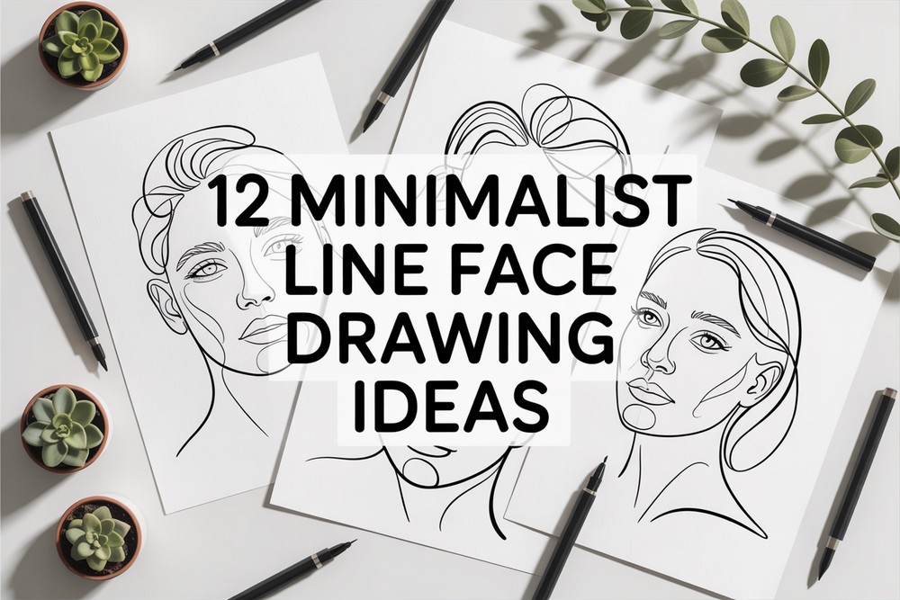12 Minimalist Line Face Drawing Ideas