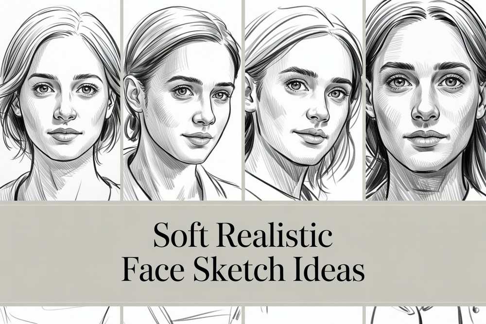 12 Soft Realistic Face Sketch Ideas