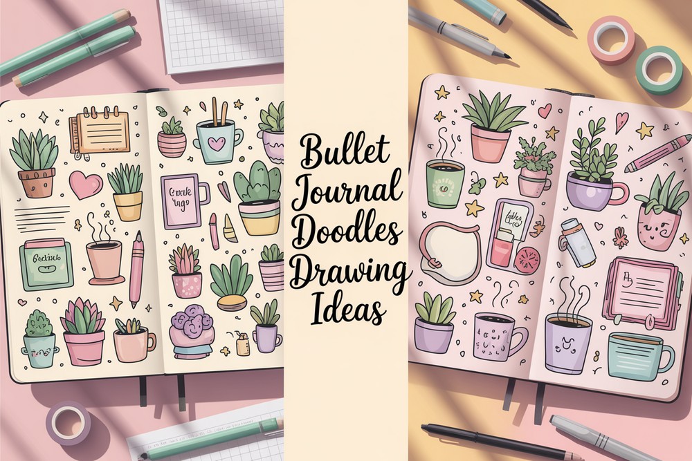 8 Bullet Journal Doodles Drawing Ideas