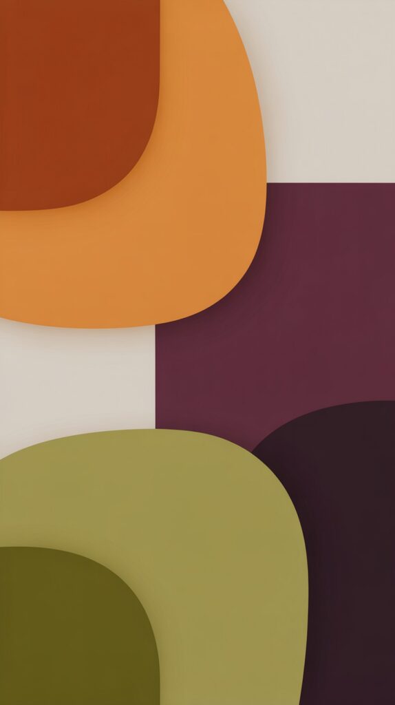 Abstract Color Block Fall Tones