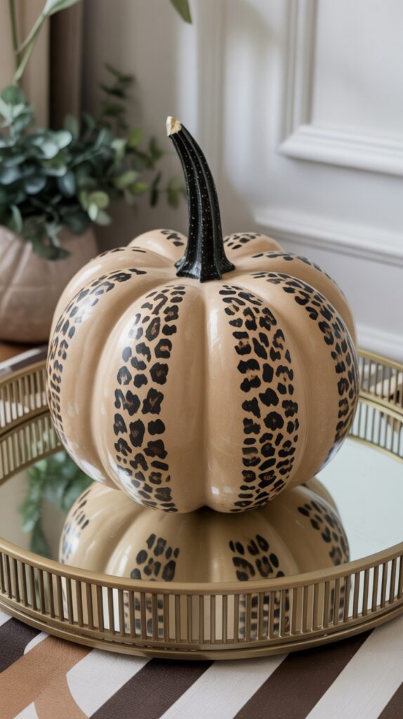 Animal Print Pumpkin Painting