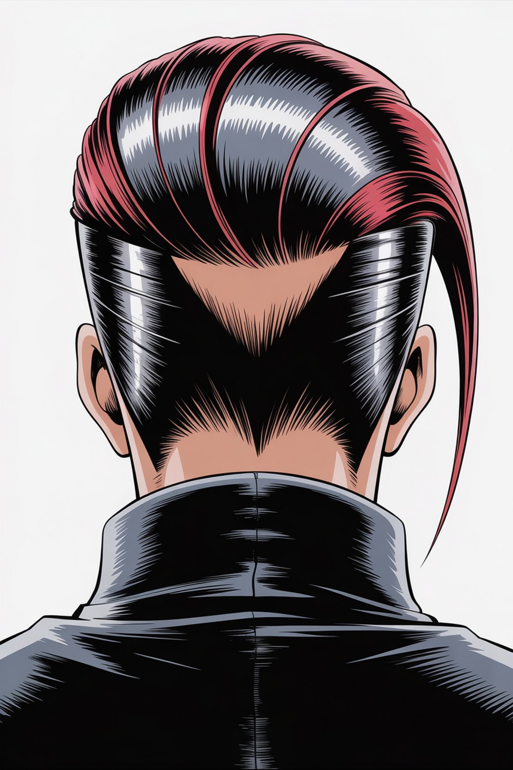 Antagonist Slicked-Back Shine Manga Hairstyles Drawing