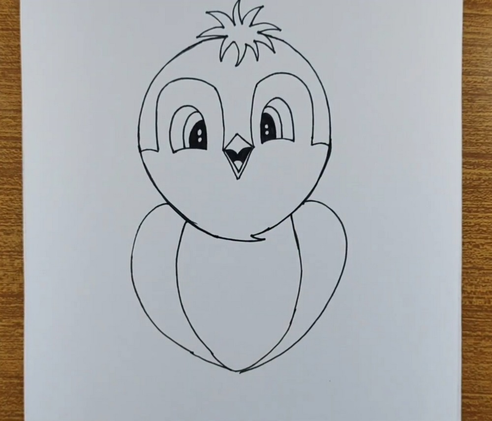 Cute Blue & Yellow Bird Drawing and Coloring Tutorial