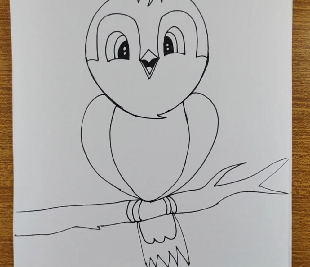 Cute Blue & Yellow Bird Drawing and Coloring Tutorial