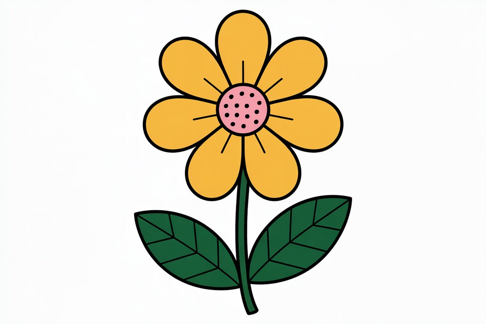 Easy Flower Drawing for Beginners