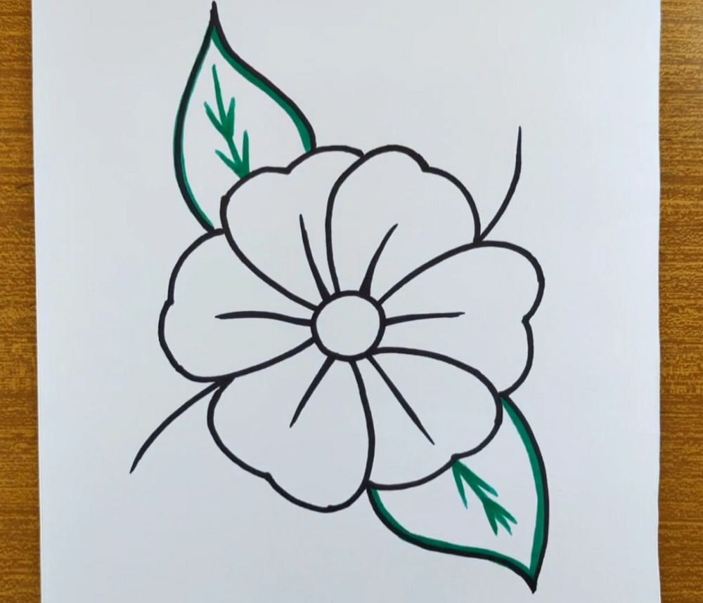 Easy Flower Drawing for Beginners
