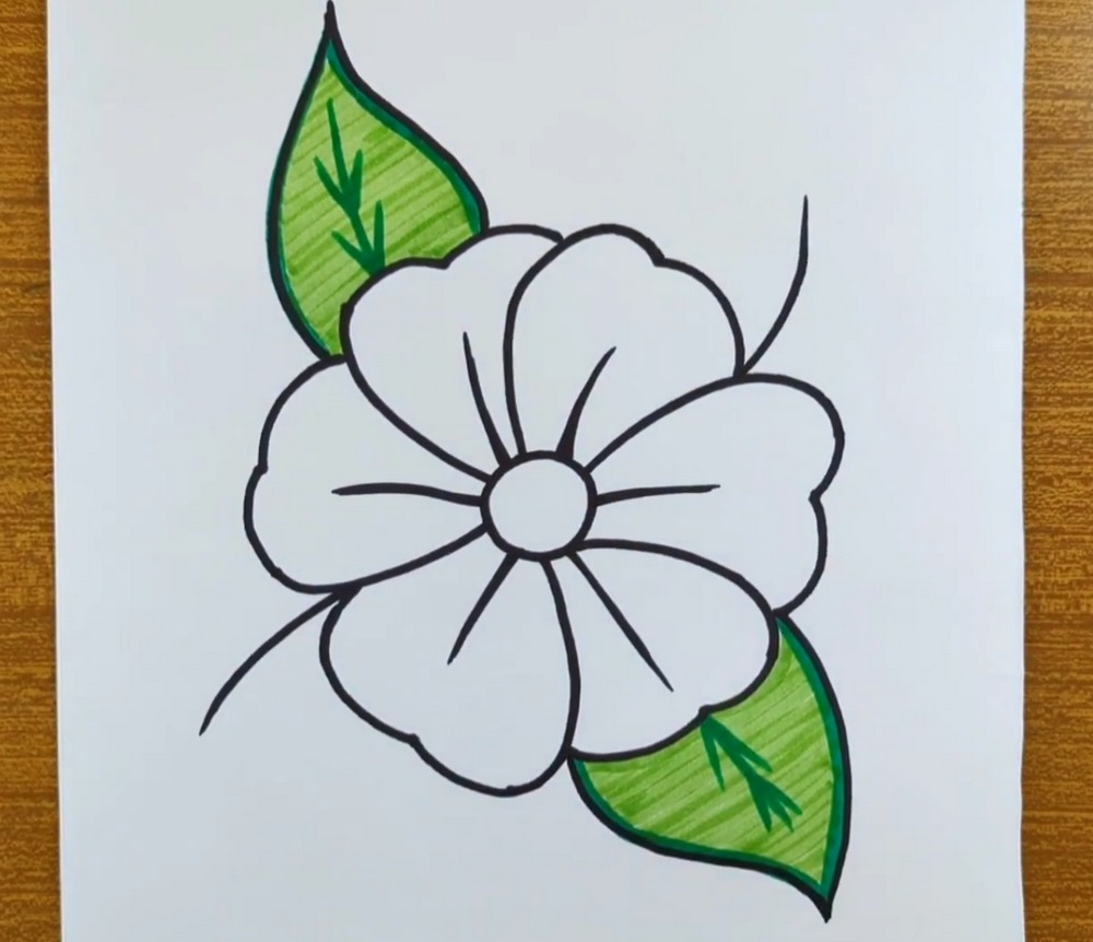 Easy Flower Drawing for Beginners