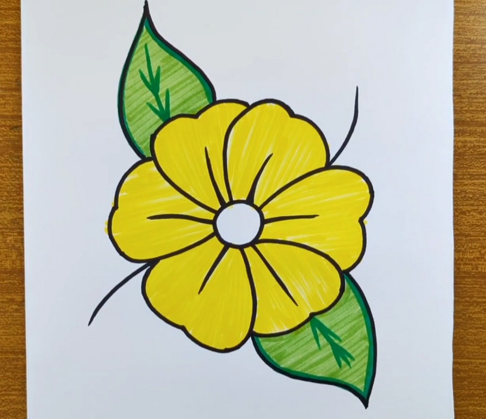 Easy Flower Drawing for Beginners