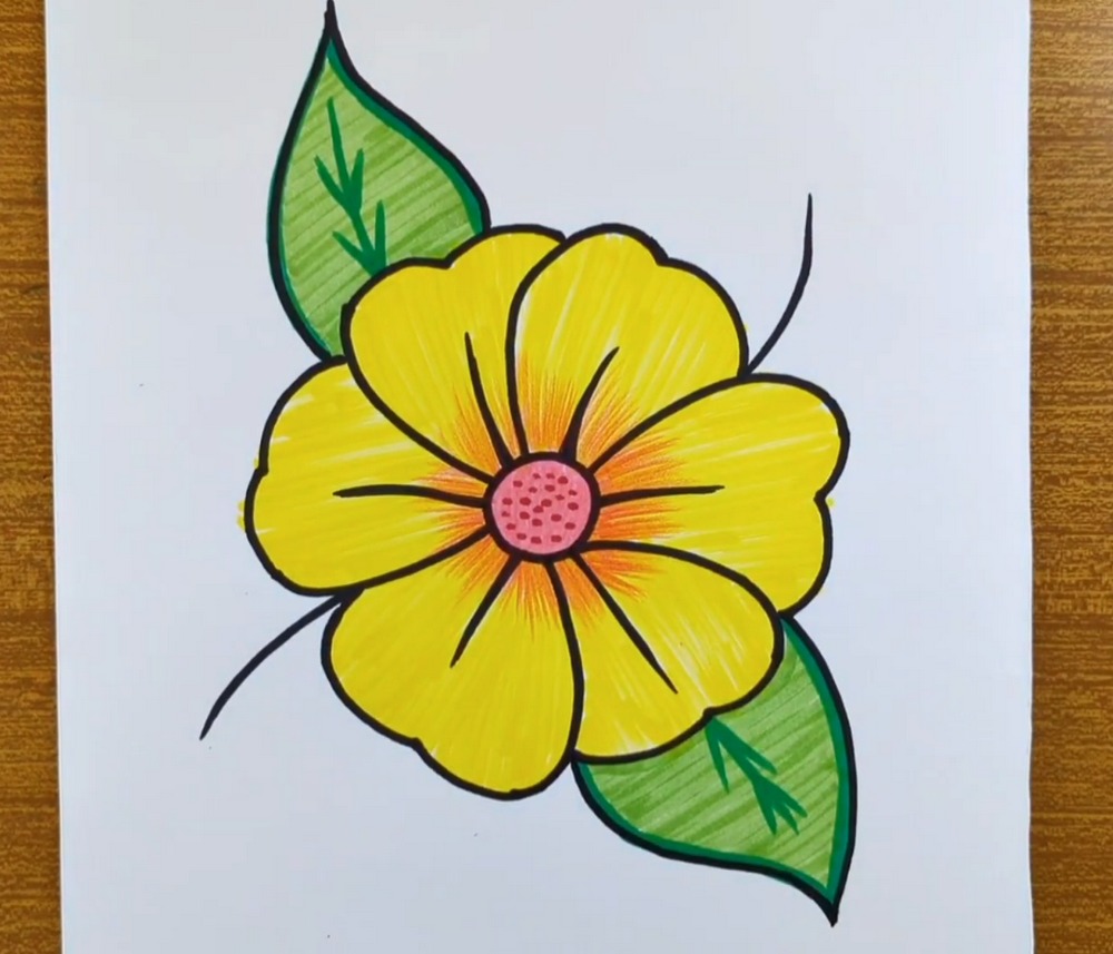 Easy Flower Drawing for Beginners