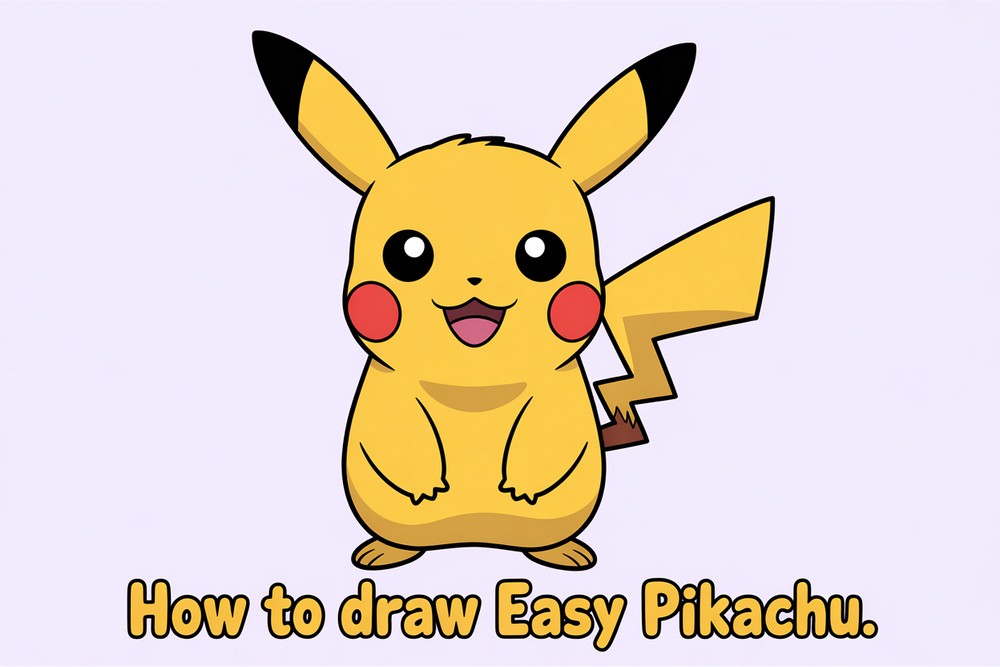 How To Draw Easy Pikachu