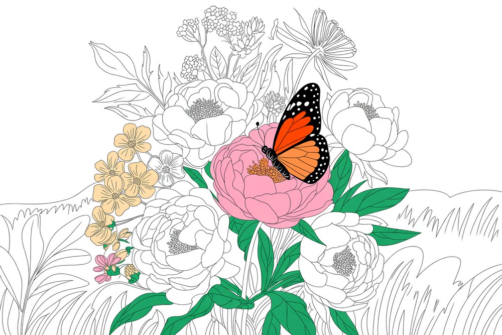 Painting a Beautiful Vibrant Flower Bouquet in a Vase