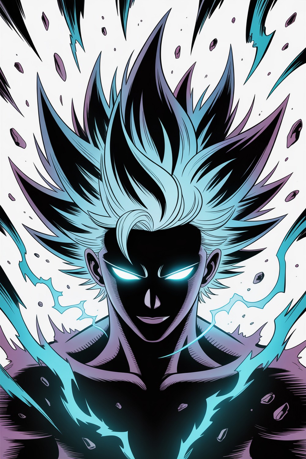 Supercharged Power-Up Hair Manga Hairstyles Drawing