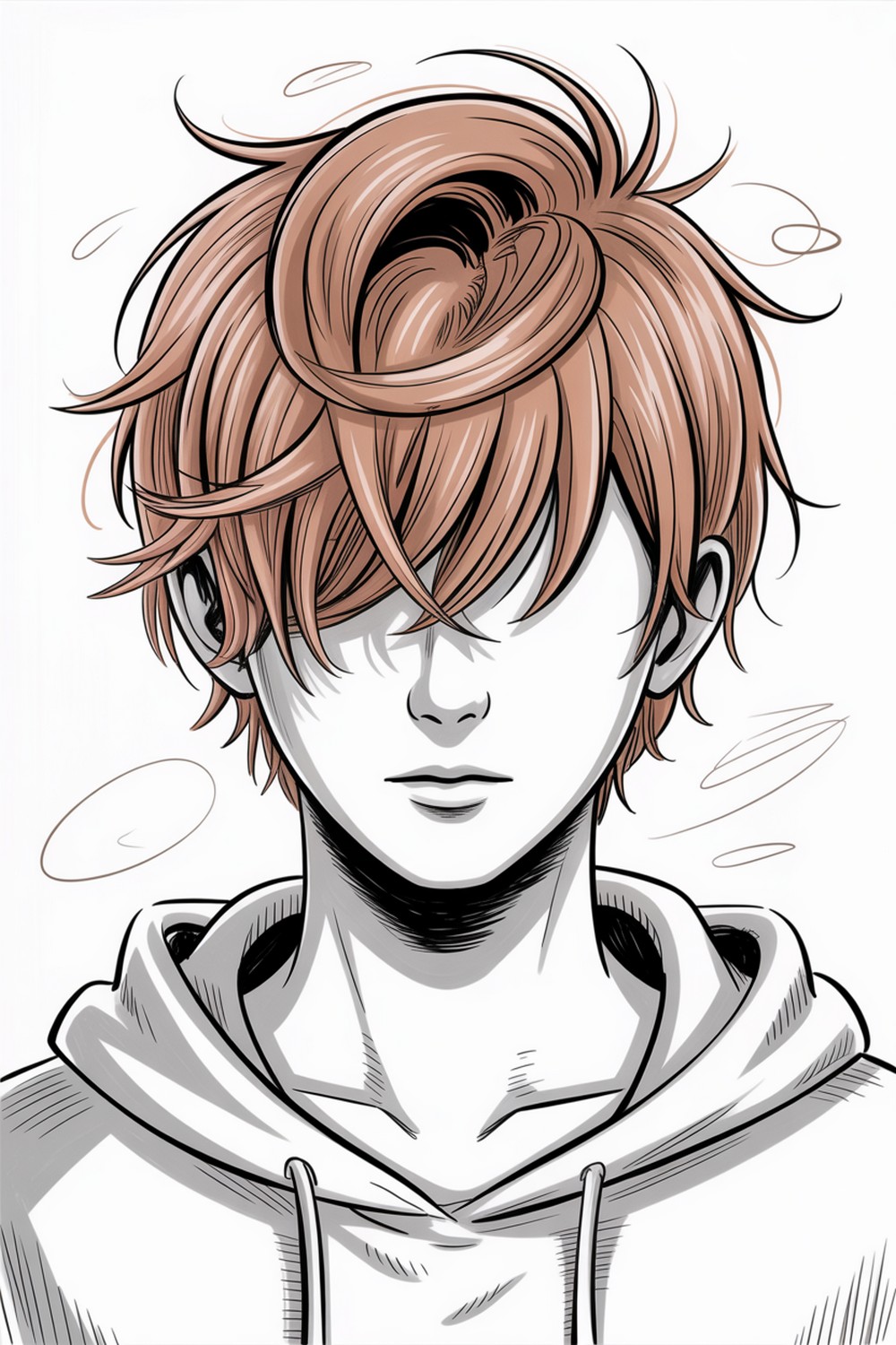 Tousled Bedhead Protagonist Manga Hairstyles Drawing