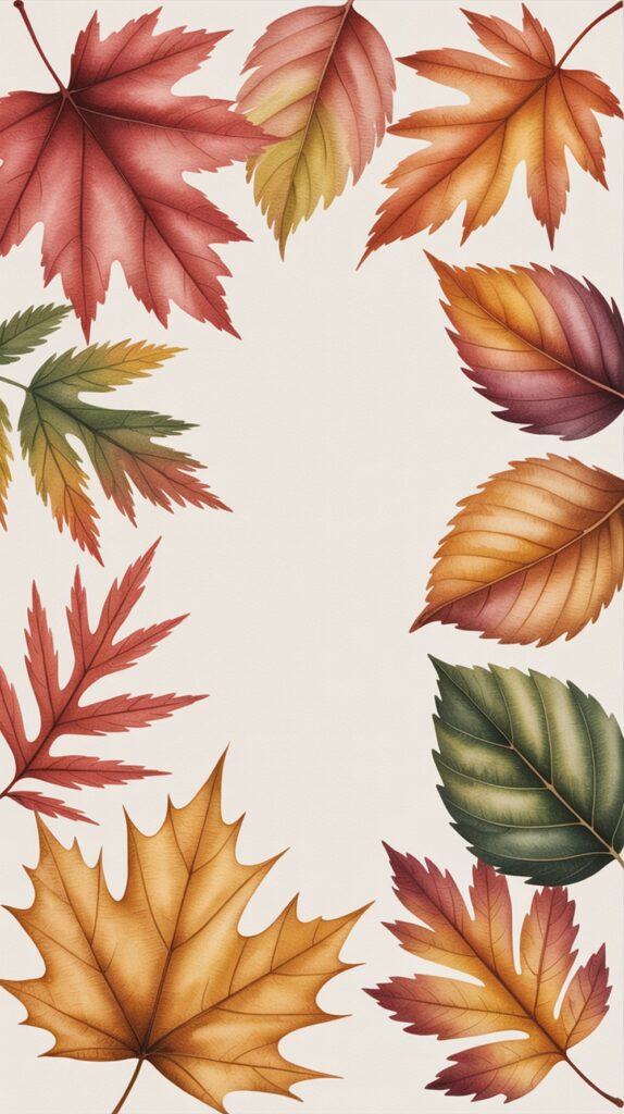 Watercolor Leaves Wash