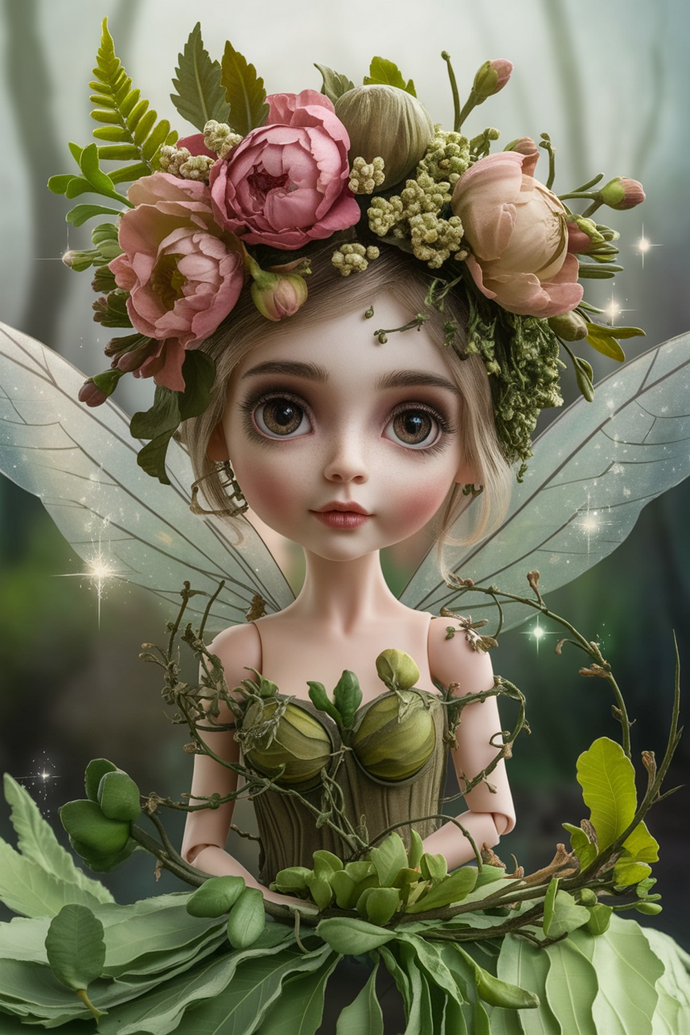 Woodland aura floral crowns and botanical motifs