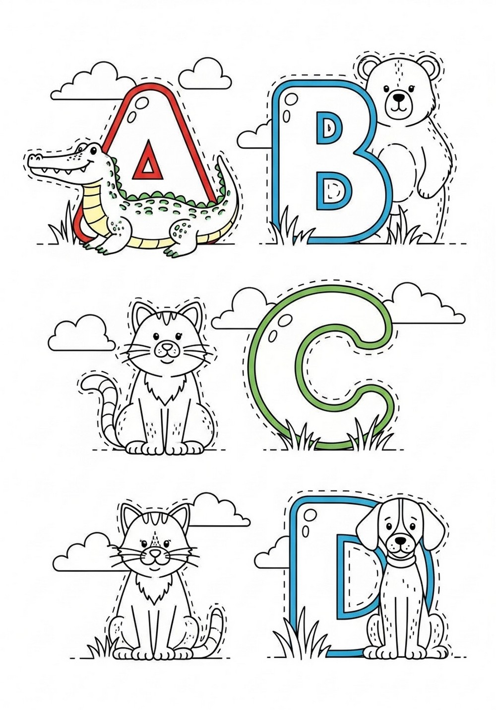 Animal Alphabet Coloring Fun