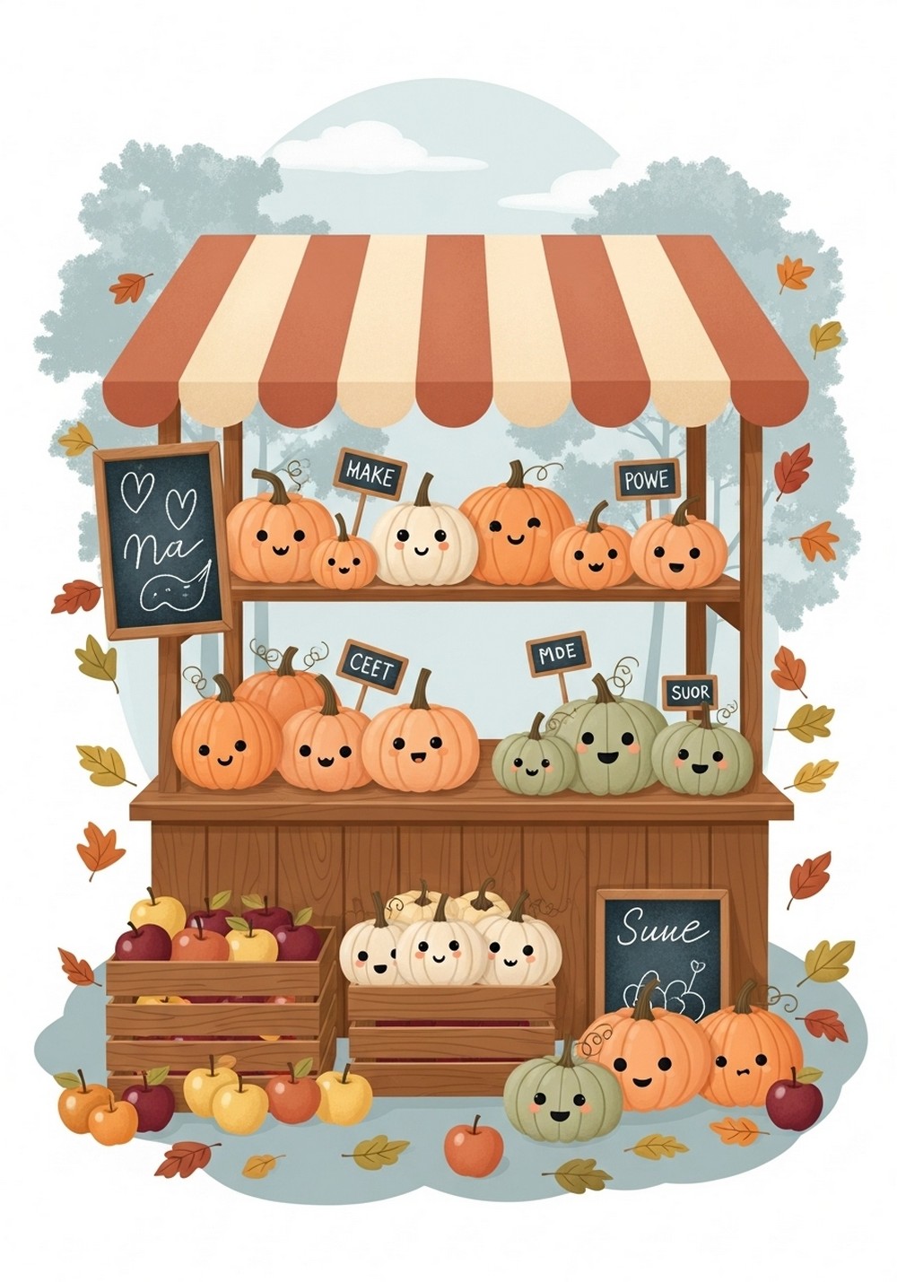 Autumn Market Stand Pumpkin Art