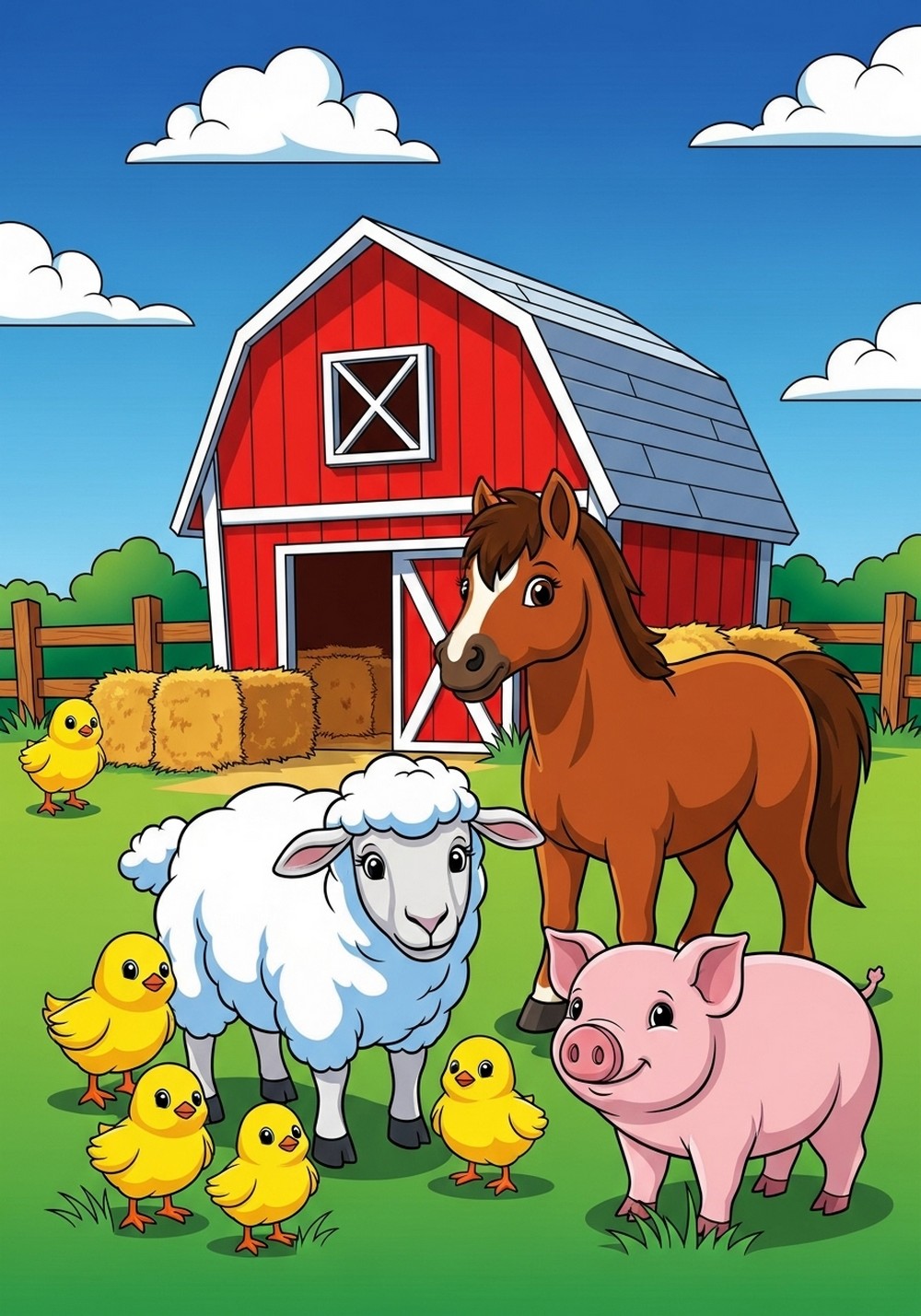 Bright Farmyard