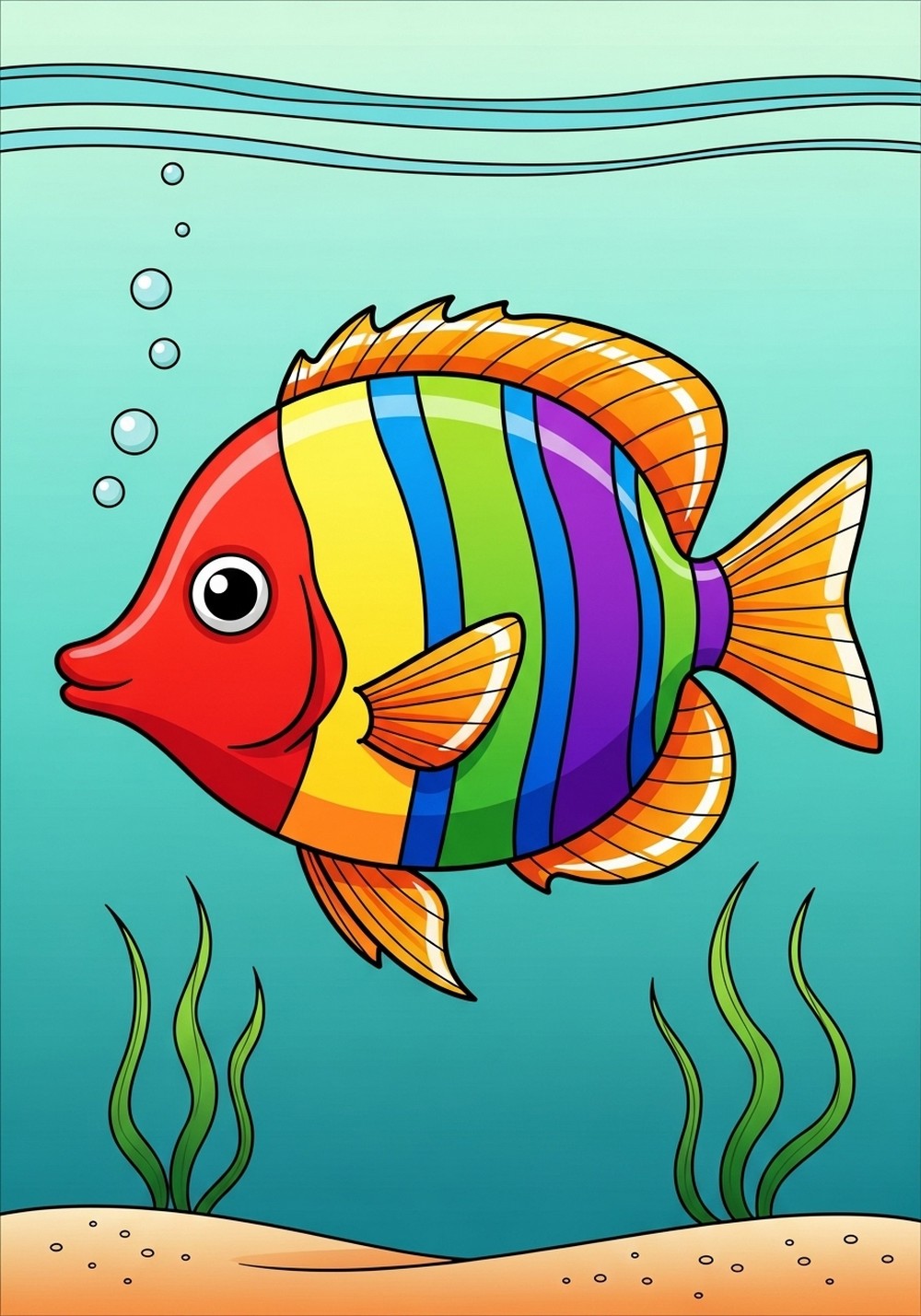 Bright Striped Fish