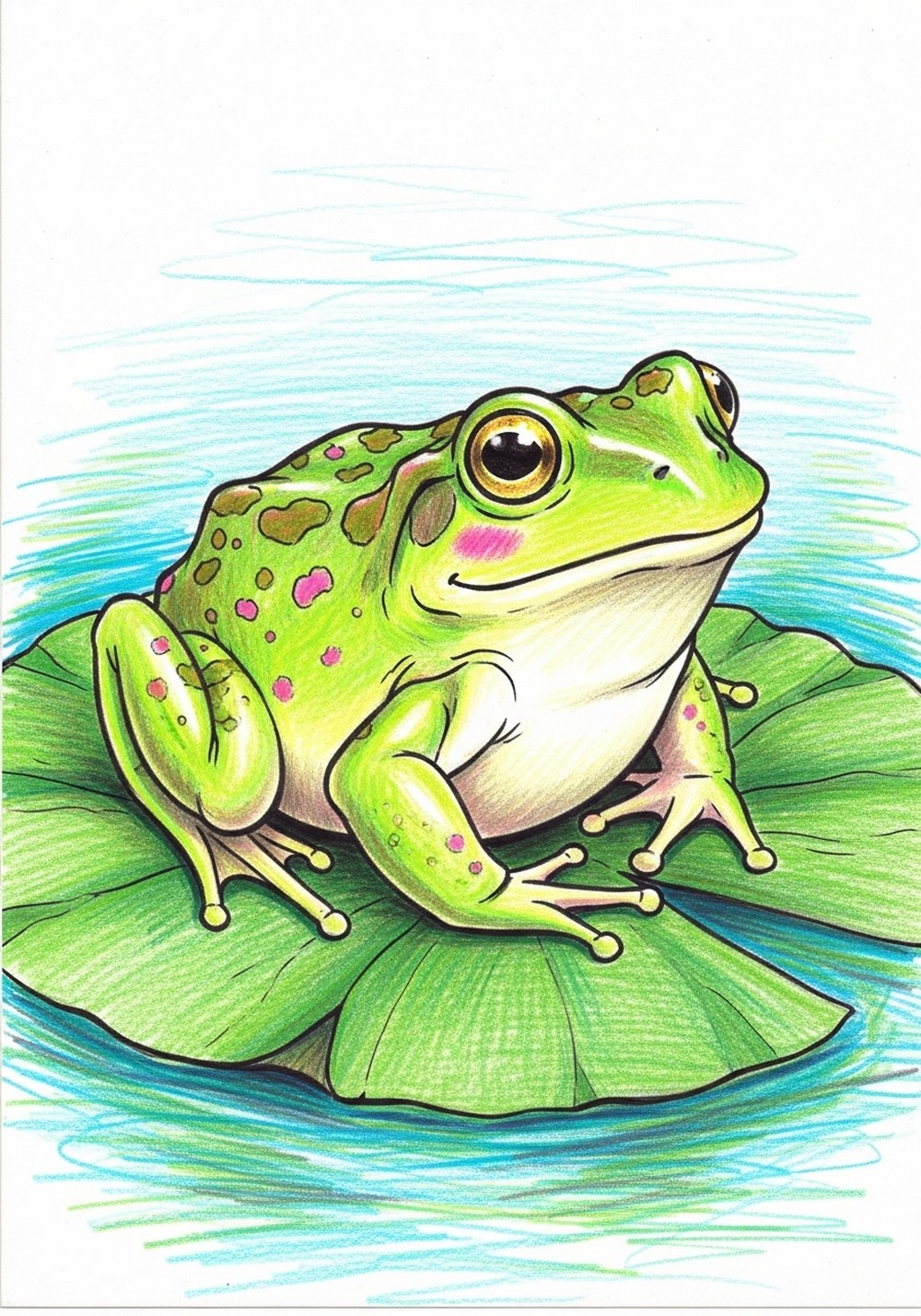 Chonky Frog On Lily Pad