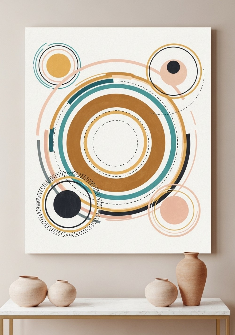 Circular Orbits And Color Rings Artwork