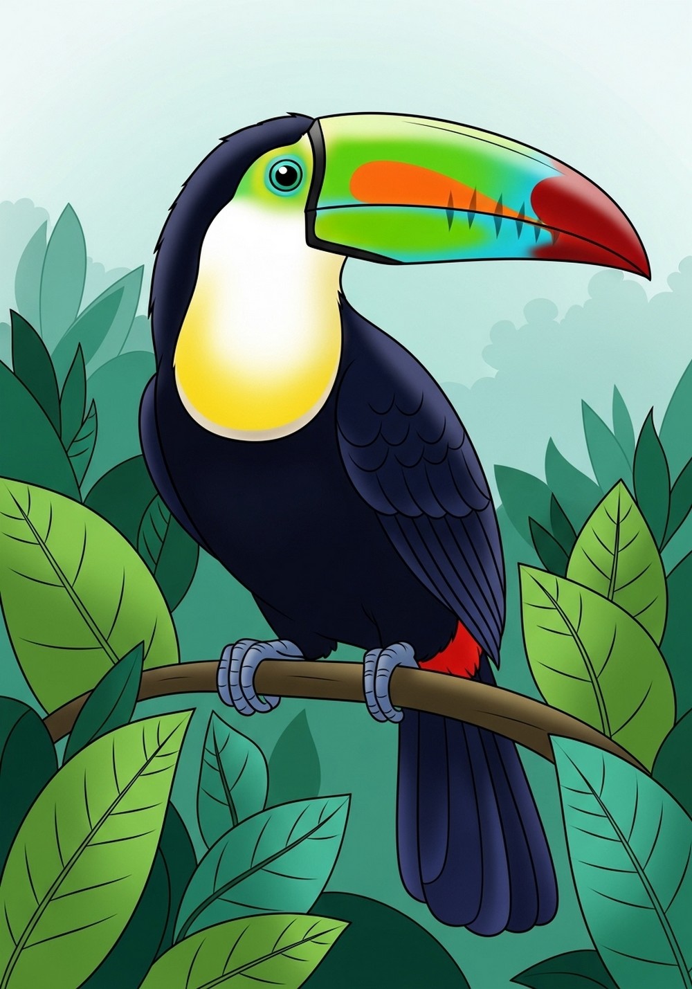 Colorful Jungle Toucan