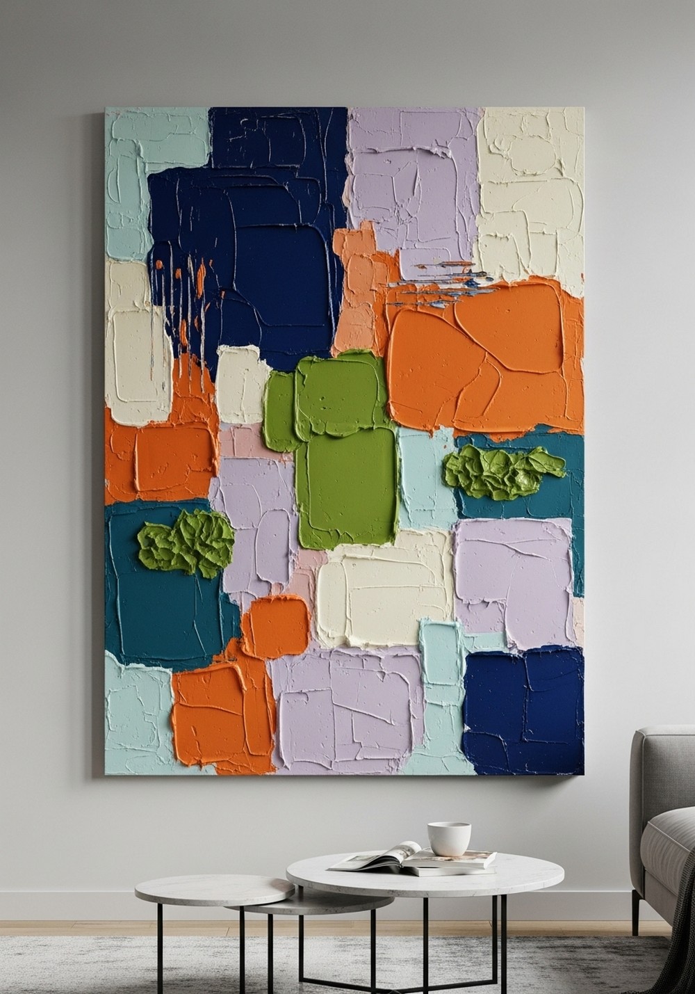 Colorful Textured Palette Knife Abstract