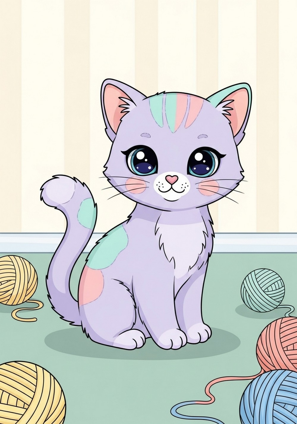 Cute Pastel Kitten