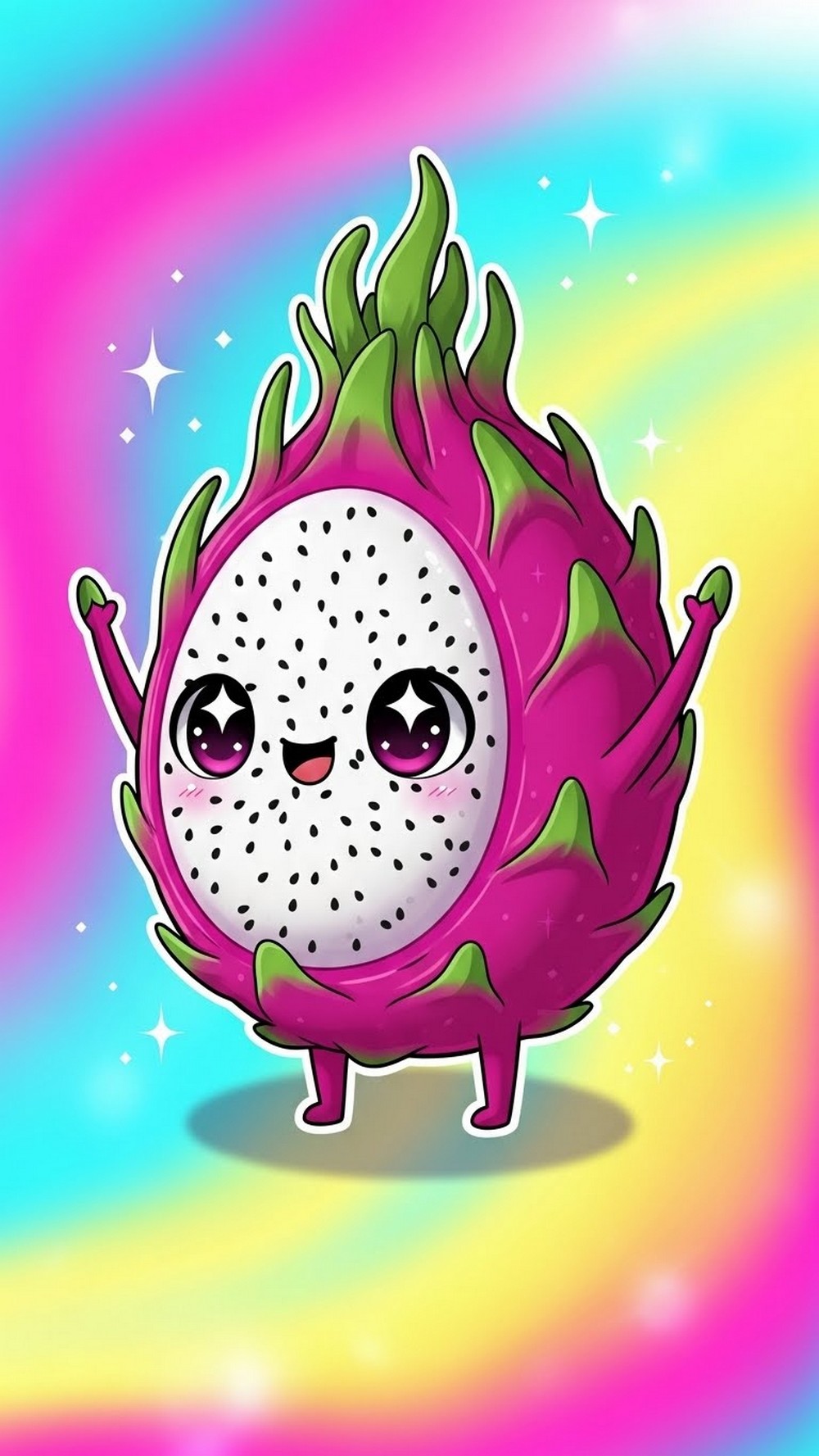 Dragon Fruit with Starry Eyes