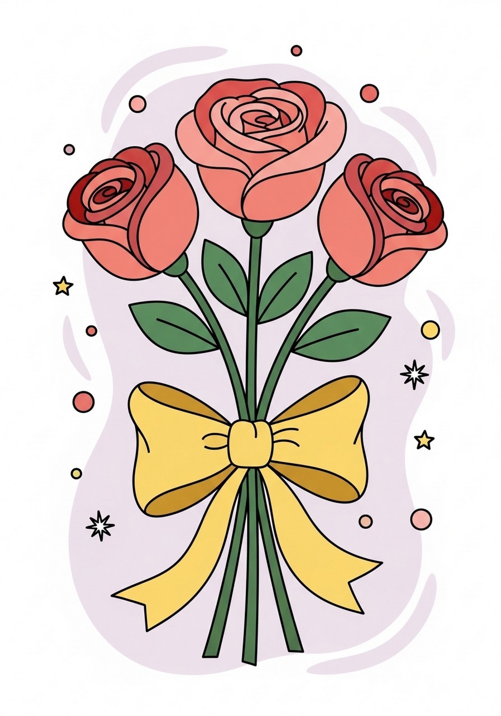 Easy Rose Bouquet With Bow