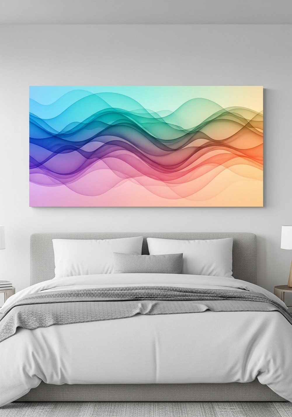 Fluid Gradient Wave Abstract Art