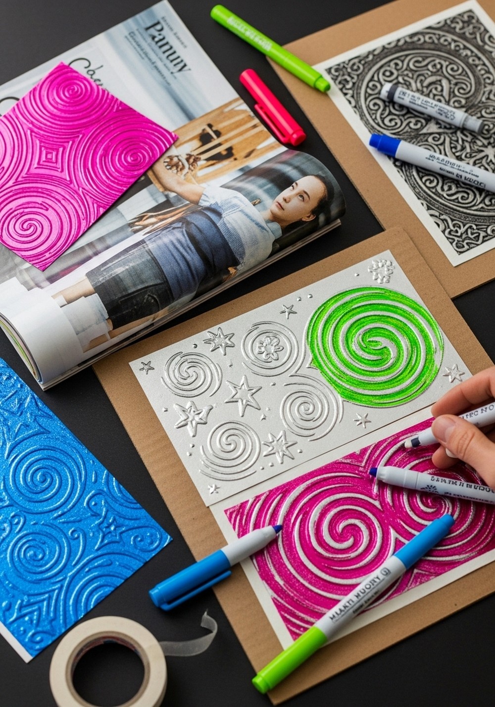 Foil-Embossed Drawings