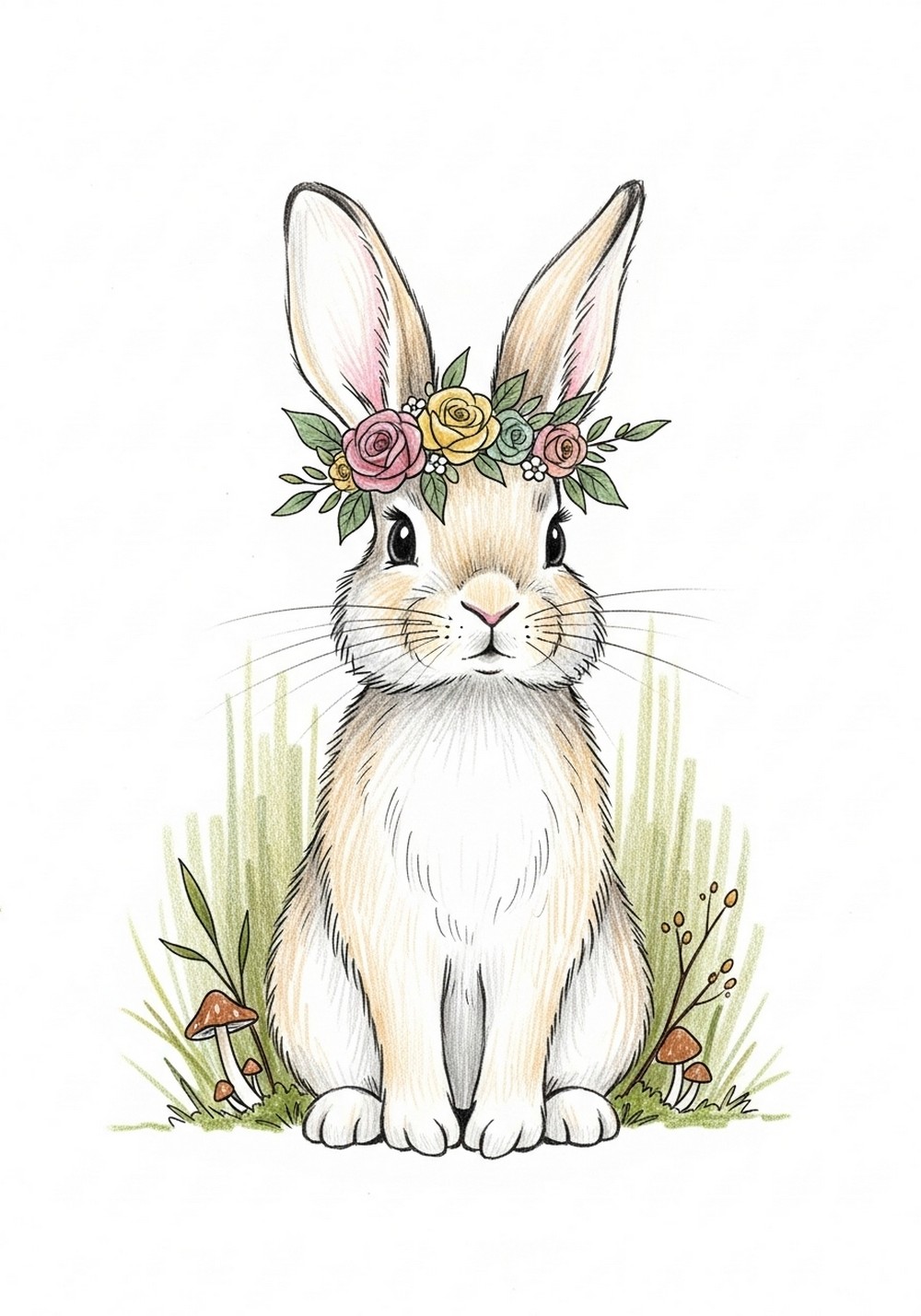 Forest Bunny With Flower Crown
