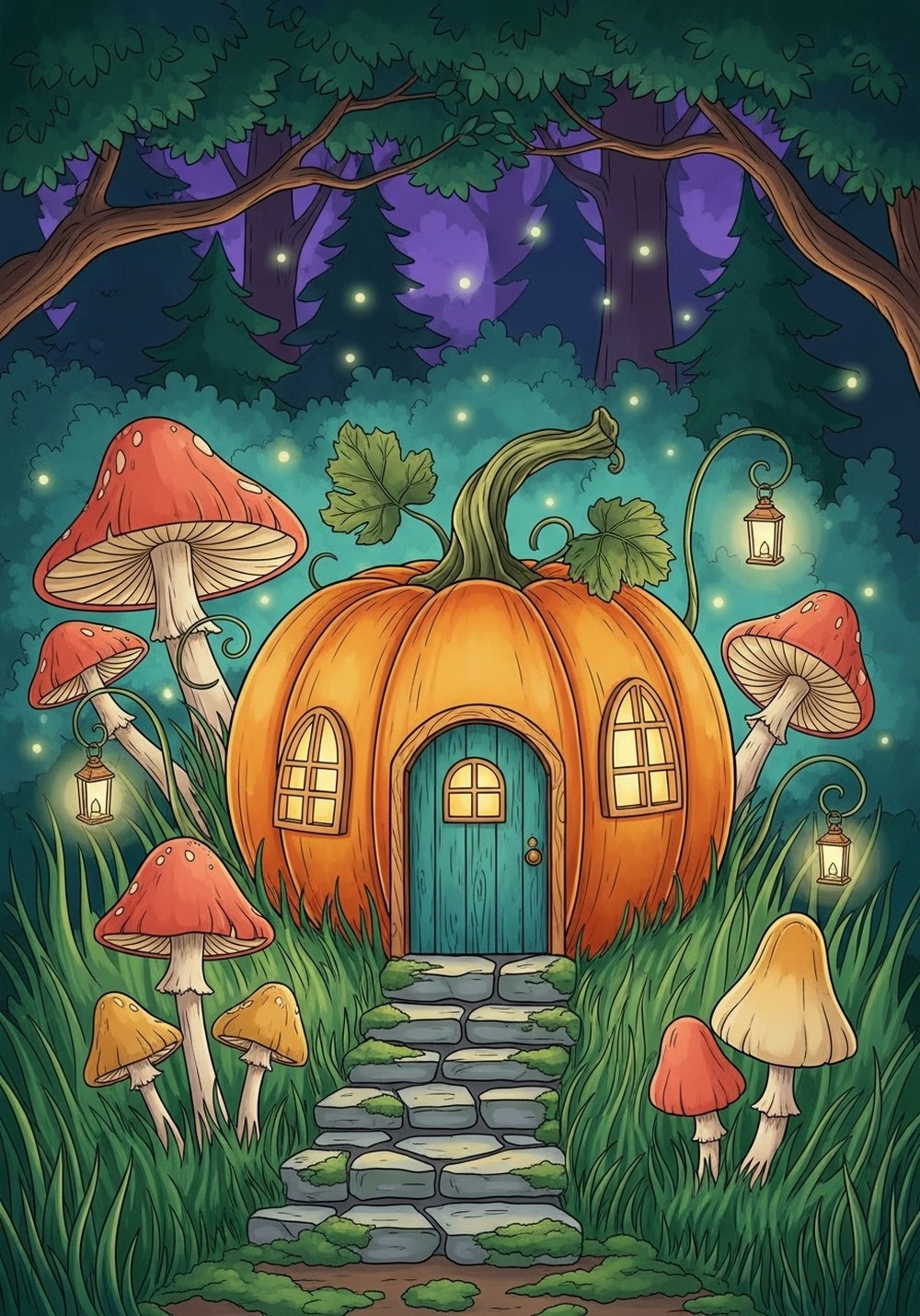 Forest Fairy Pumpkin House