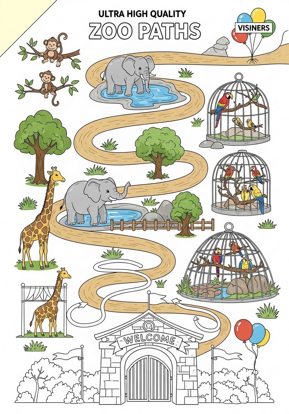 Fun Day At The Zoo Paths