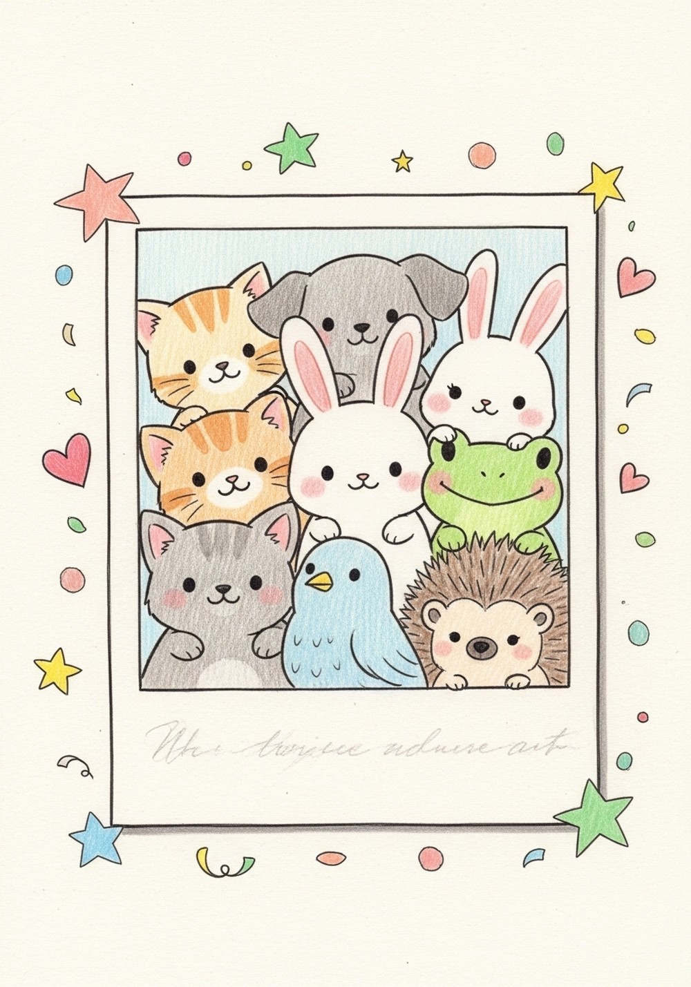 Group Photo Of Tiny Animal Friends
