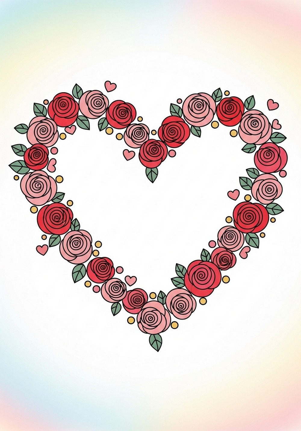Heart-Shaped Rose Wreath For Kids